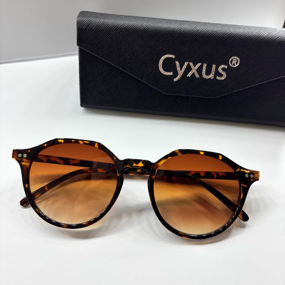 Cyxus Tortoise Shell Sunglasses with Brown Lenses